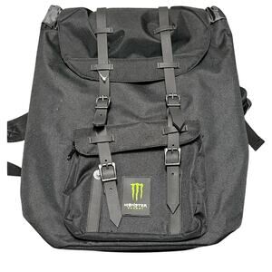 New Genuine Monster Energy Backpack Black 20"x15" Whistler Prize Magnetic Straps